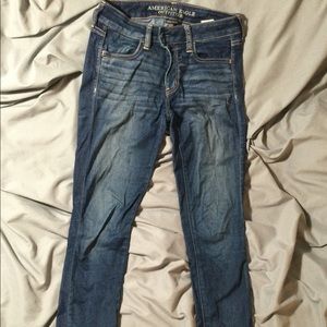 American eagle medium wash jeggings